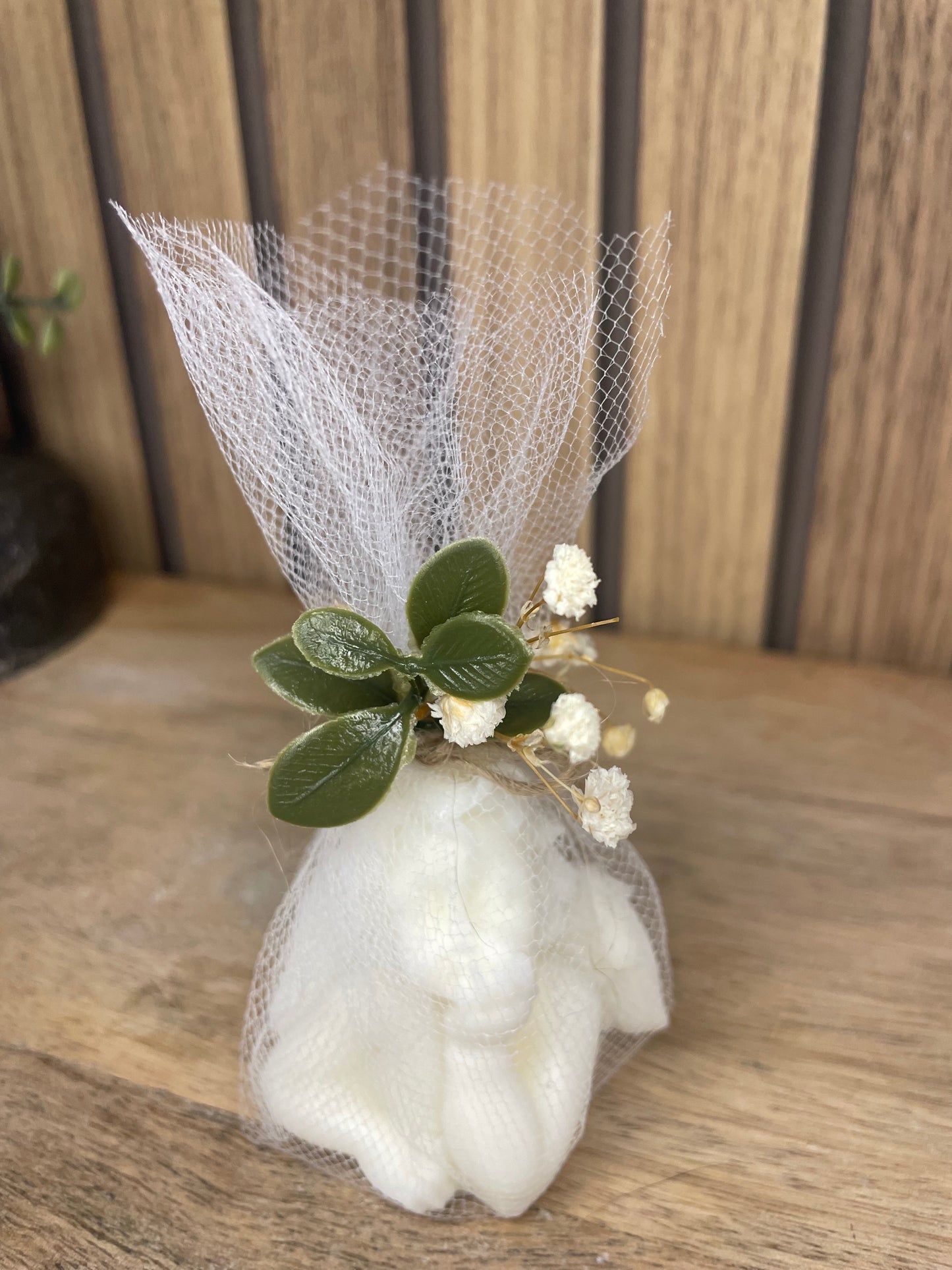 Bougie parfumée ange et fleurs séchées
