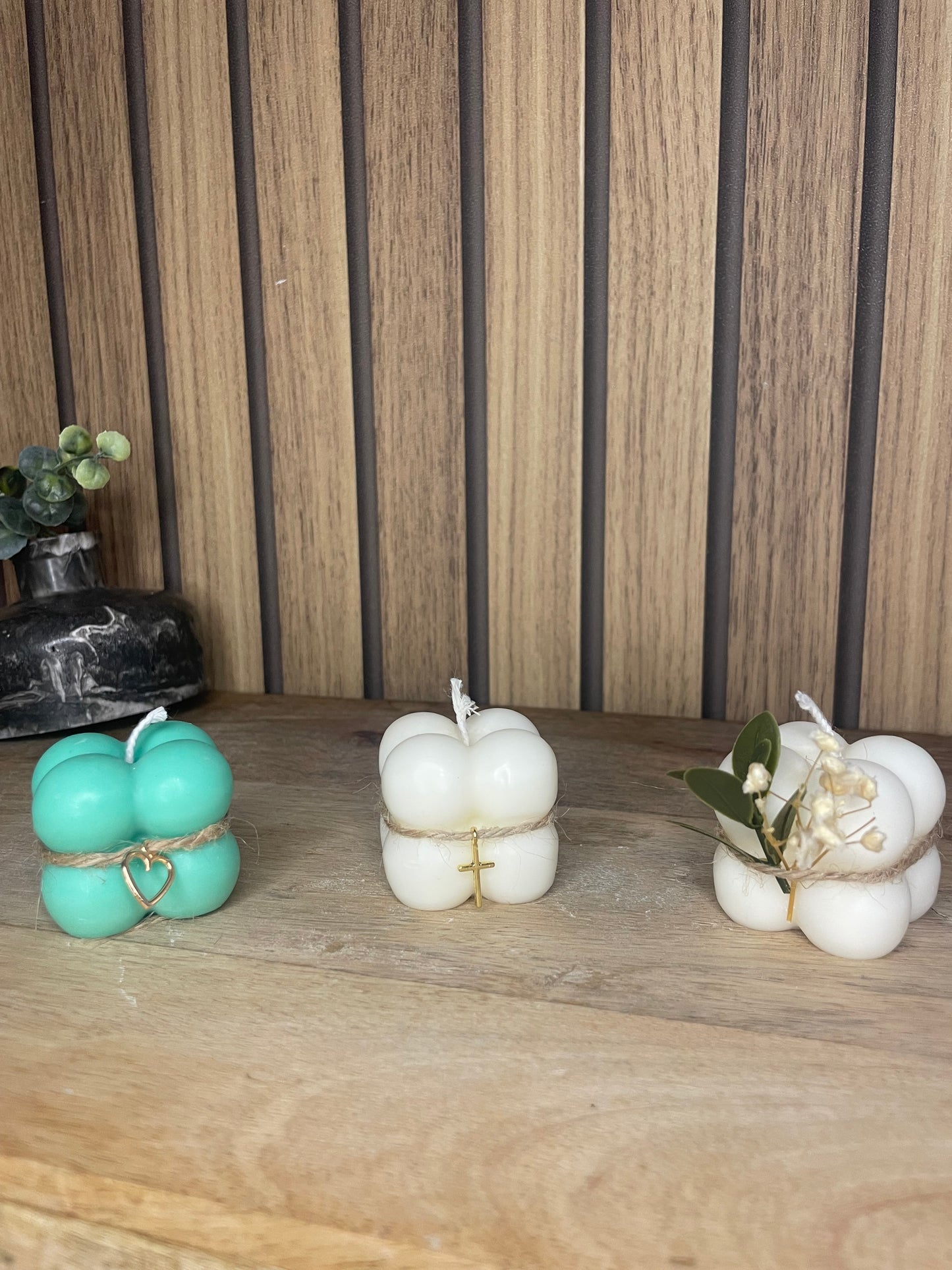 Bougie parfumée Bubble personnalisable pour cadeaux événements et cérémonies