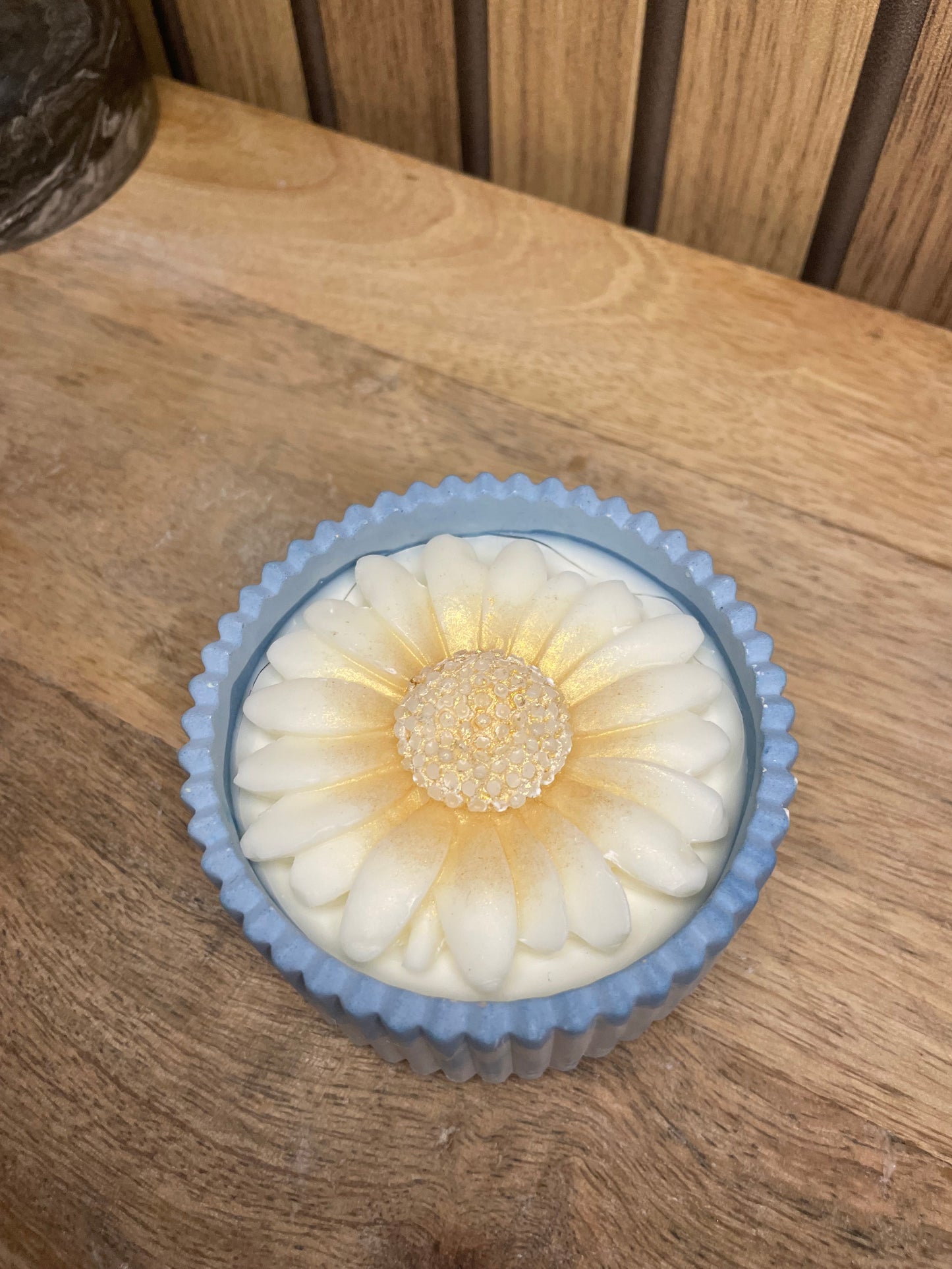 Décoration bougie parfumée fleur personnalisable