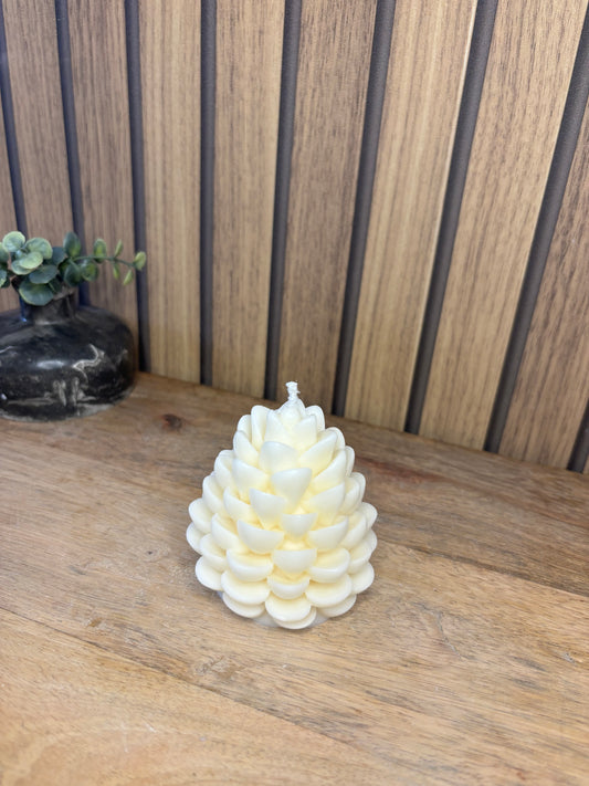 Bougie. Décoration de Noël. Idée cadeau. Sapin. Père Noël. Pomme de pin. Aiguilles de sapin. Baies.  Artisanat. Artisan. Petit créateur.