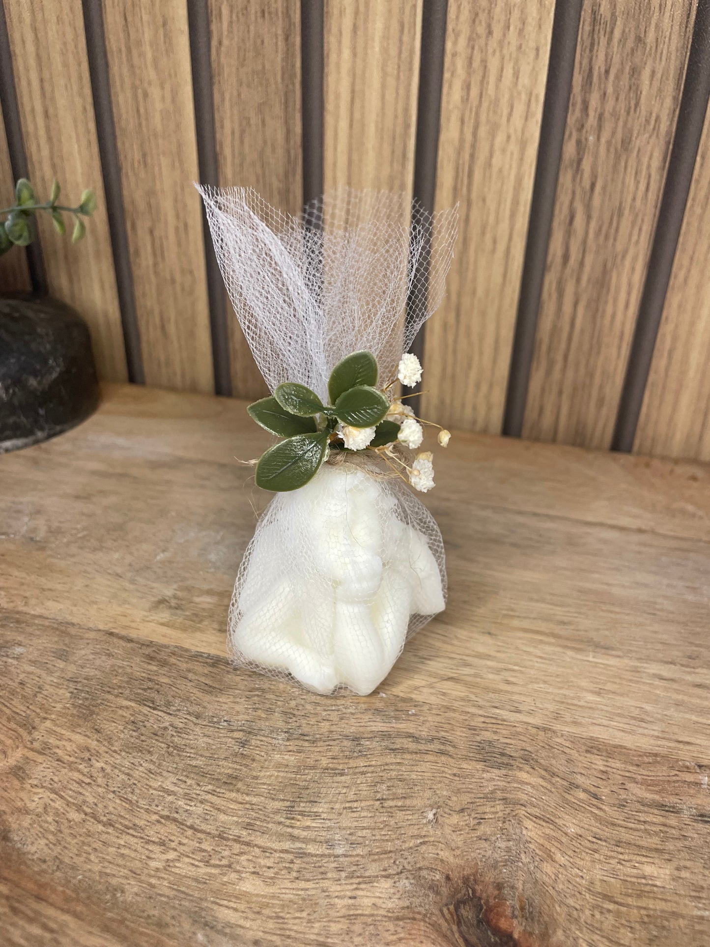 Bougie parfumée ange et fleurs séchées