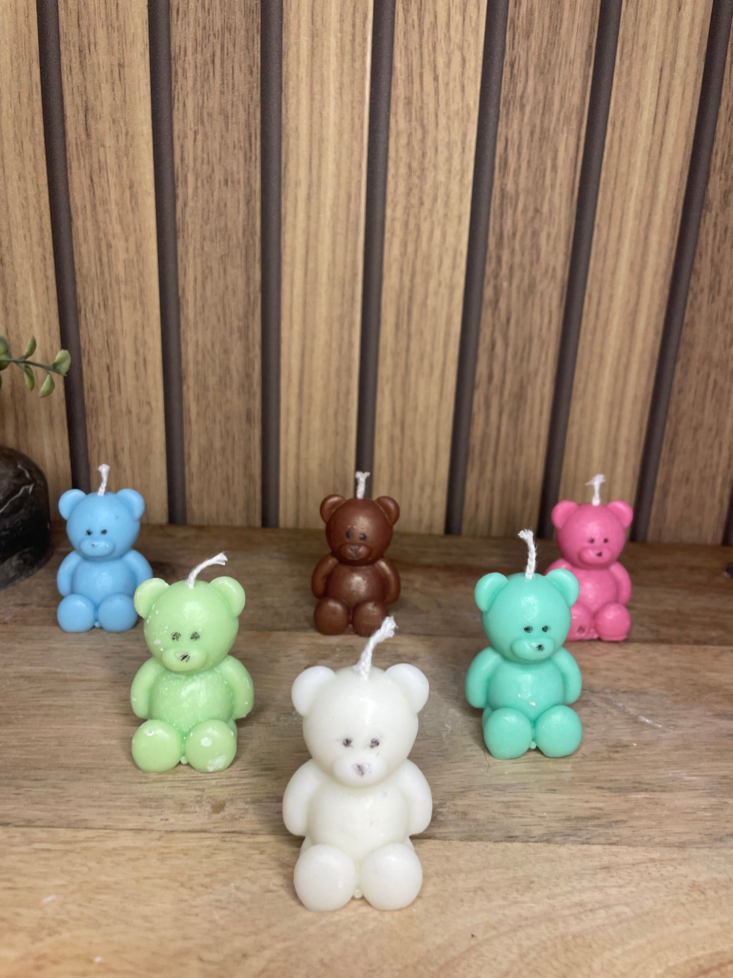 Décoration bougie parfumée nounours et fleurs séchées. Cire végétal et fragrances de Grasse. Bougie artisanale. Cadeaux pour événements et cérémonies