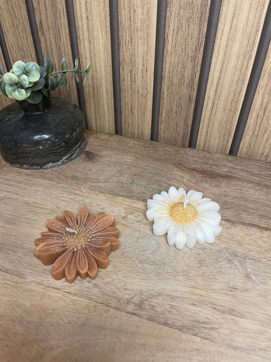 Décoration et bougie parfumée marguerite à personnaliser. Cire végétal et fragrances de Grasse. Bougie artisanale. Cadeaux, plaisir d’offrir 
Couleur et senteur aux choix 
Blanc beige terracotta rose bleu vert kaki jaune orange gris marron noir violet Fidji à