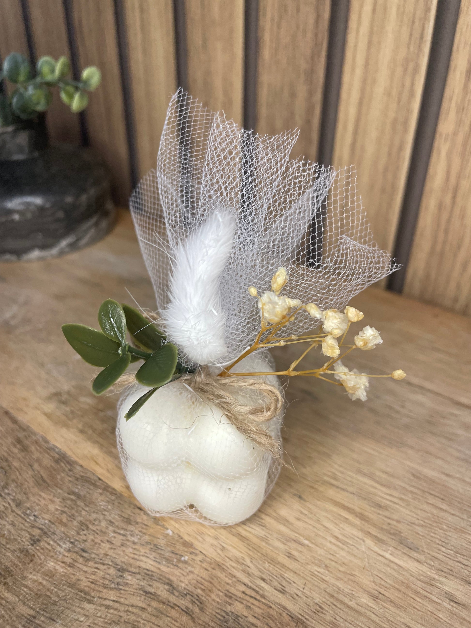 Bougie parfumée Bubble fleurs séchées personnalisable pour cadeaux événements et cérémonies