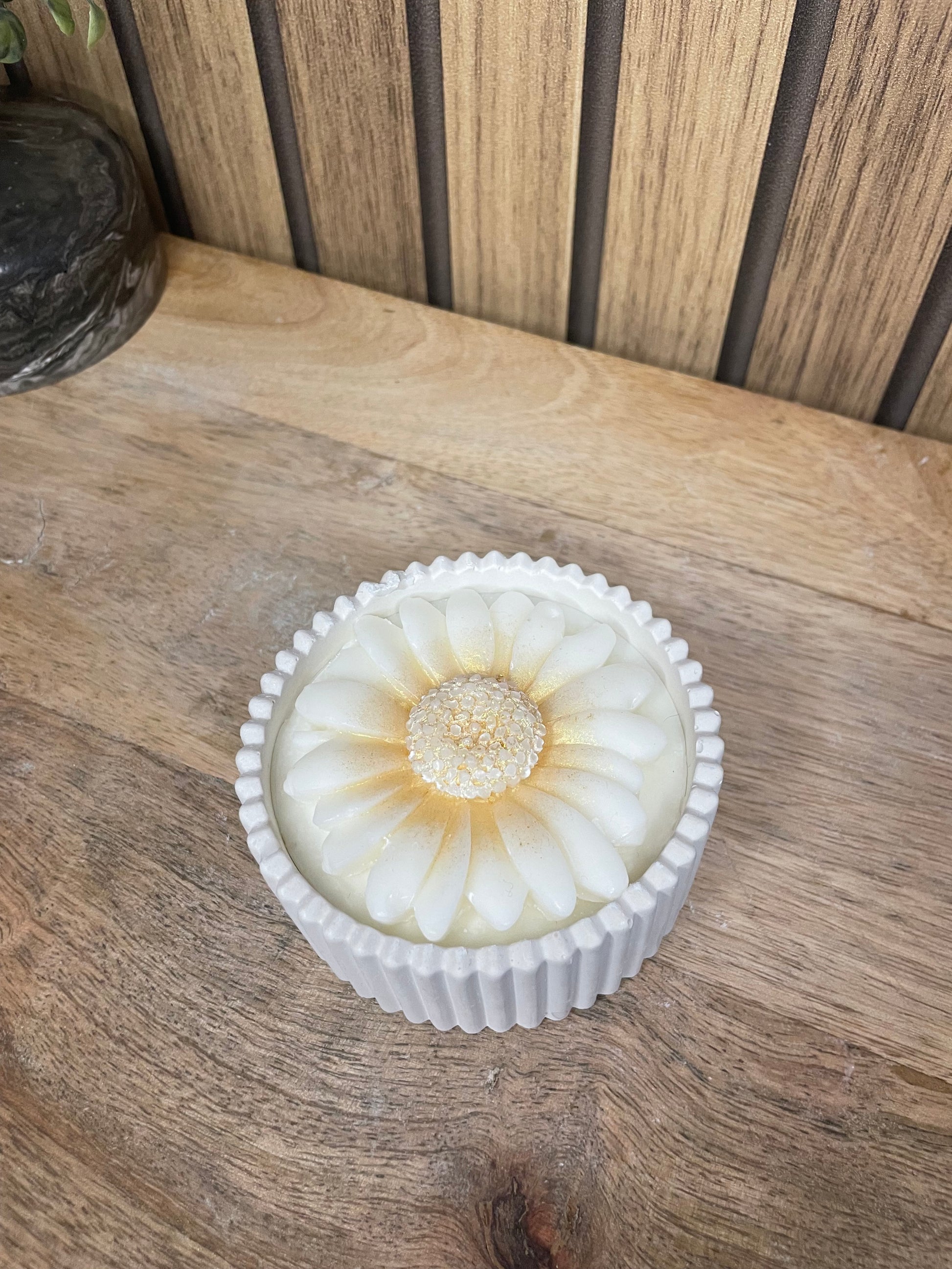 Décoration bougie parfumée fleur personnalisable