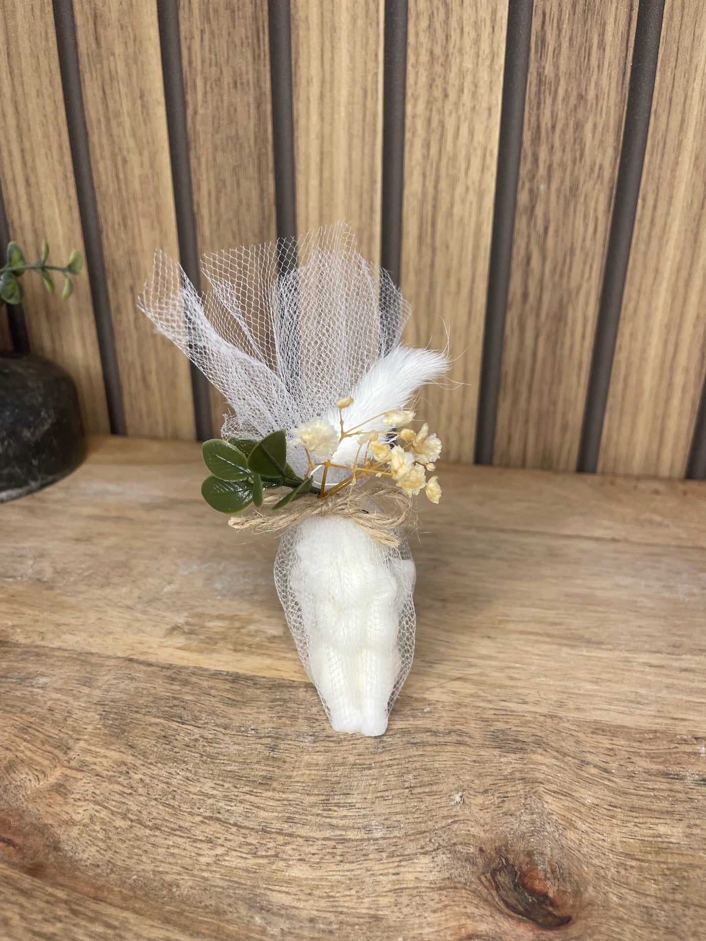 Décoration bougie parfumée ange et fleurs séchées personnalisable. Cire végétal et fragrances de Grasse. Bougie artisanale. Cadeaux pour événements et cérémonies