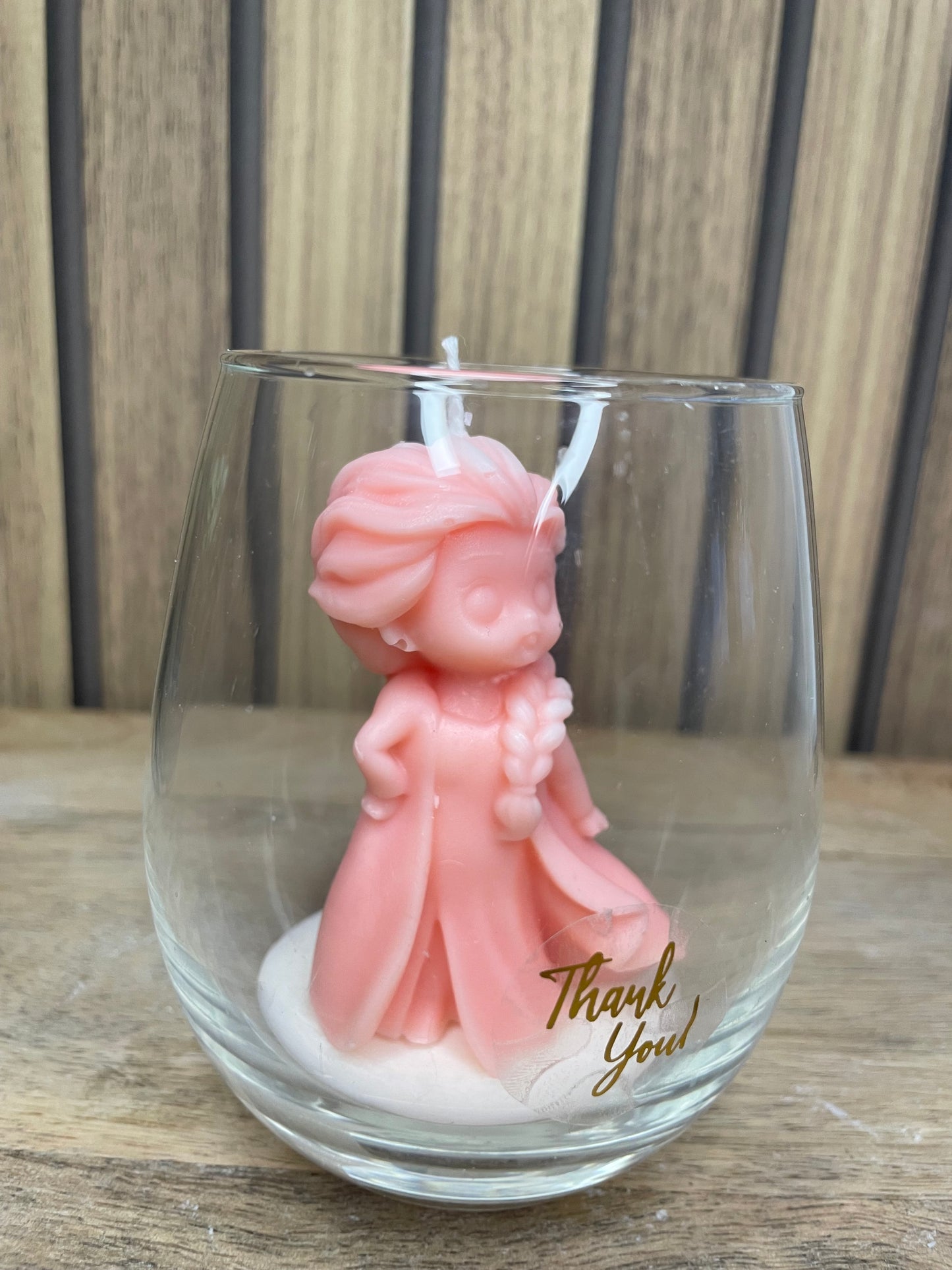Décoration bougie parfumée en verre personnalisable reine des neiges pour cadeaux événements et cérémonies