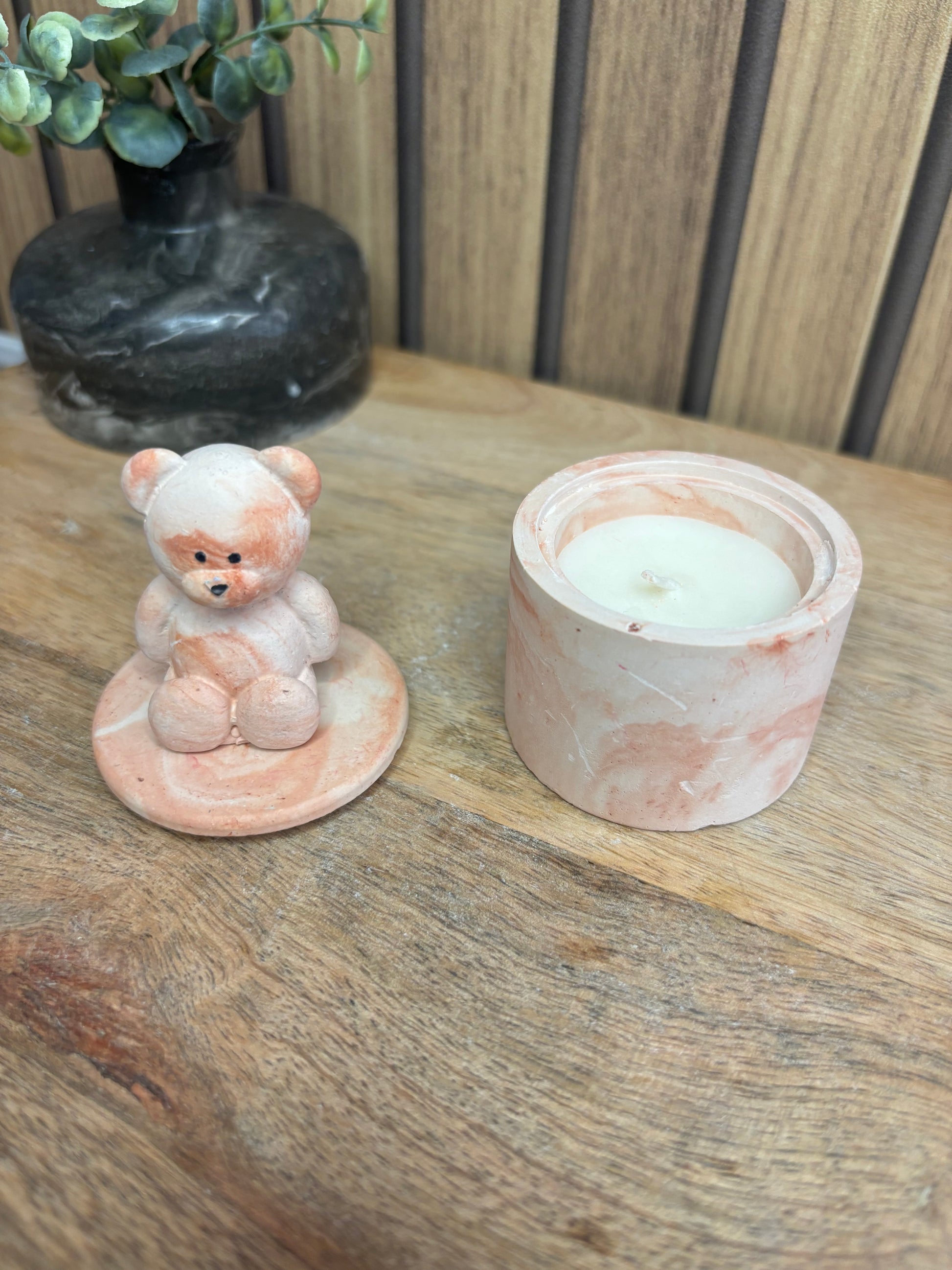 Bougie parfumée. Déco chambre enfant. Ourson. Nounours. Cadeaux invités. Anniversaire. Idée cadeau. Baptême. Boîte à bijoux.