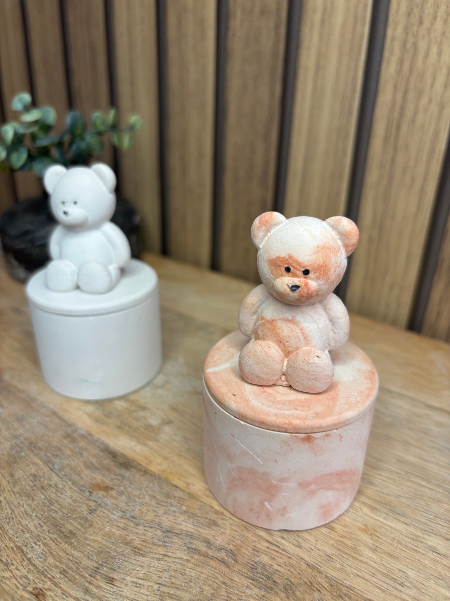 Bougie parfumée. Déco chambre enfant. Ourson. Nounours. Cadeaux invités. Anniversaire. Idée cadeau. Baptême. Boîte à bijoux.