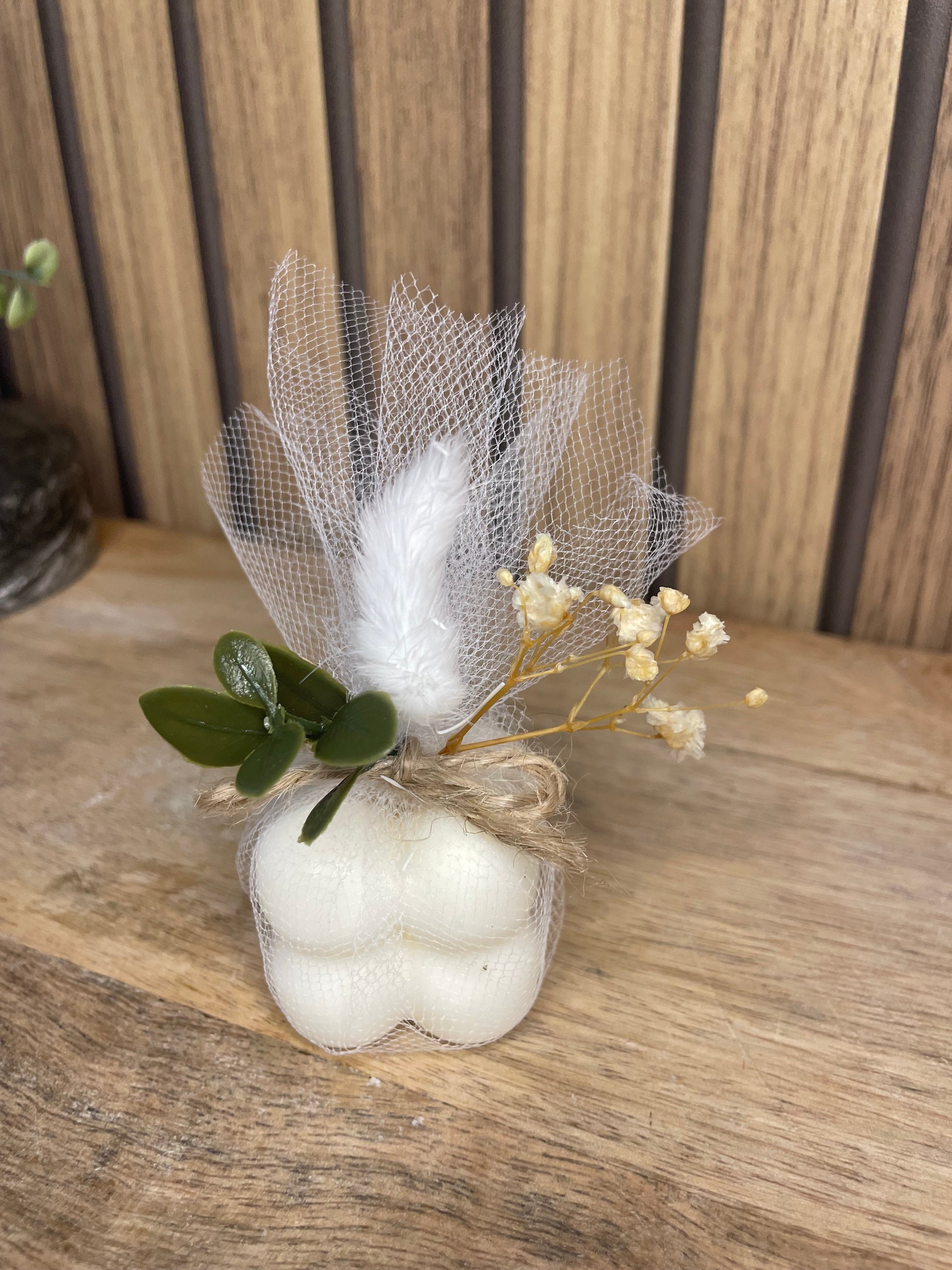 Bougie parfumée Bubble fleurs séchées personnalisable pour cadeaux événements et cérémonies