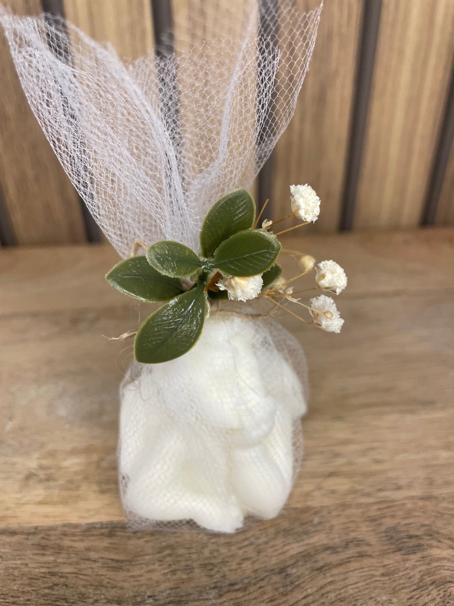 Bougie parfumée ange et fleurs séchées