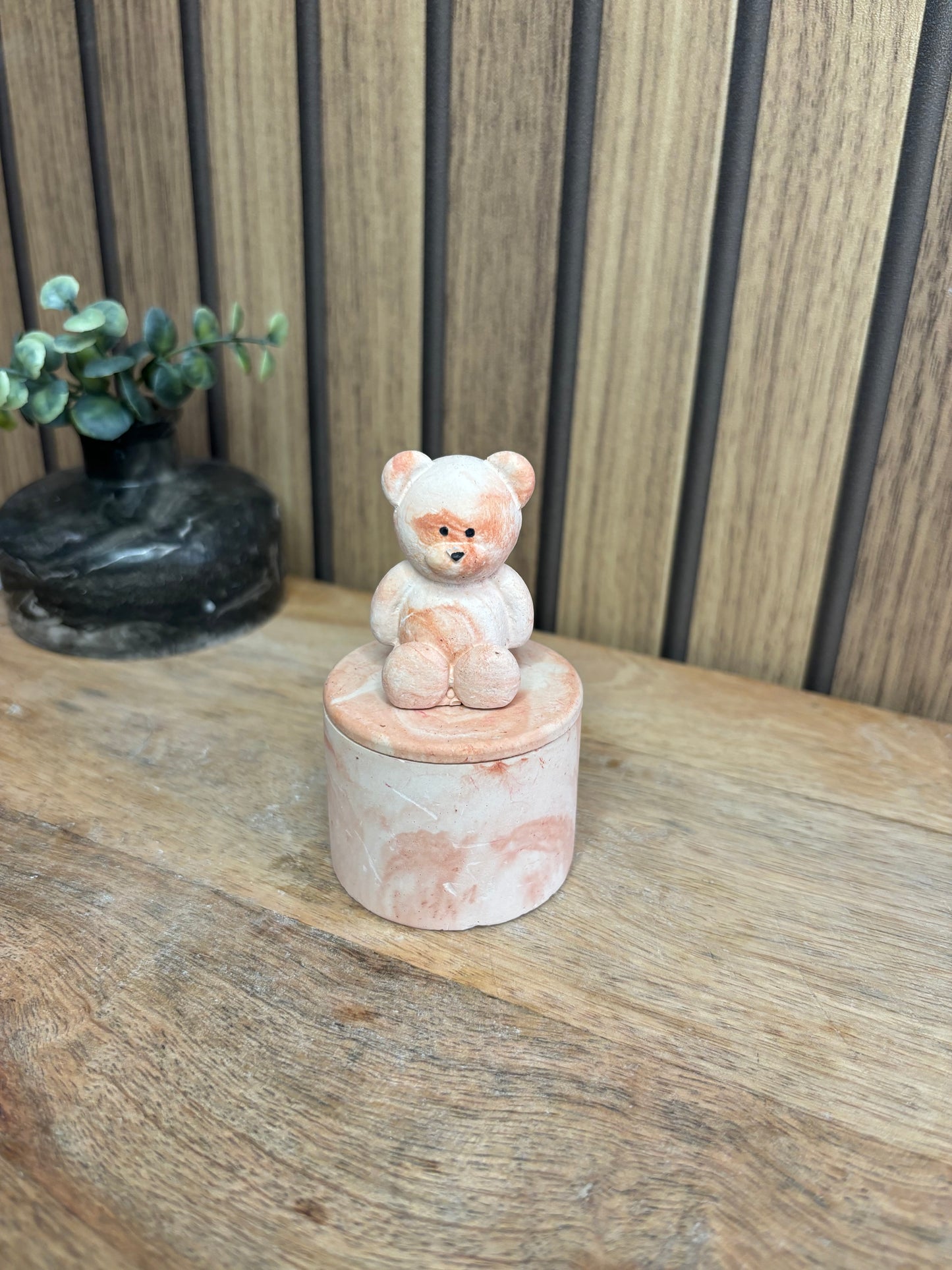 Bougie parfumée. Déco chambre enfant. Ourson. Nounours. Cadeaux invités. Anniversaire. Idée cadeau. Baptême. Boîte à bijoux.