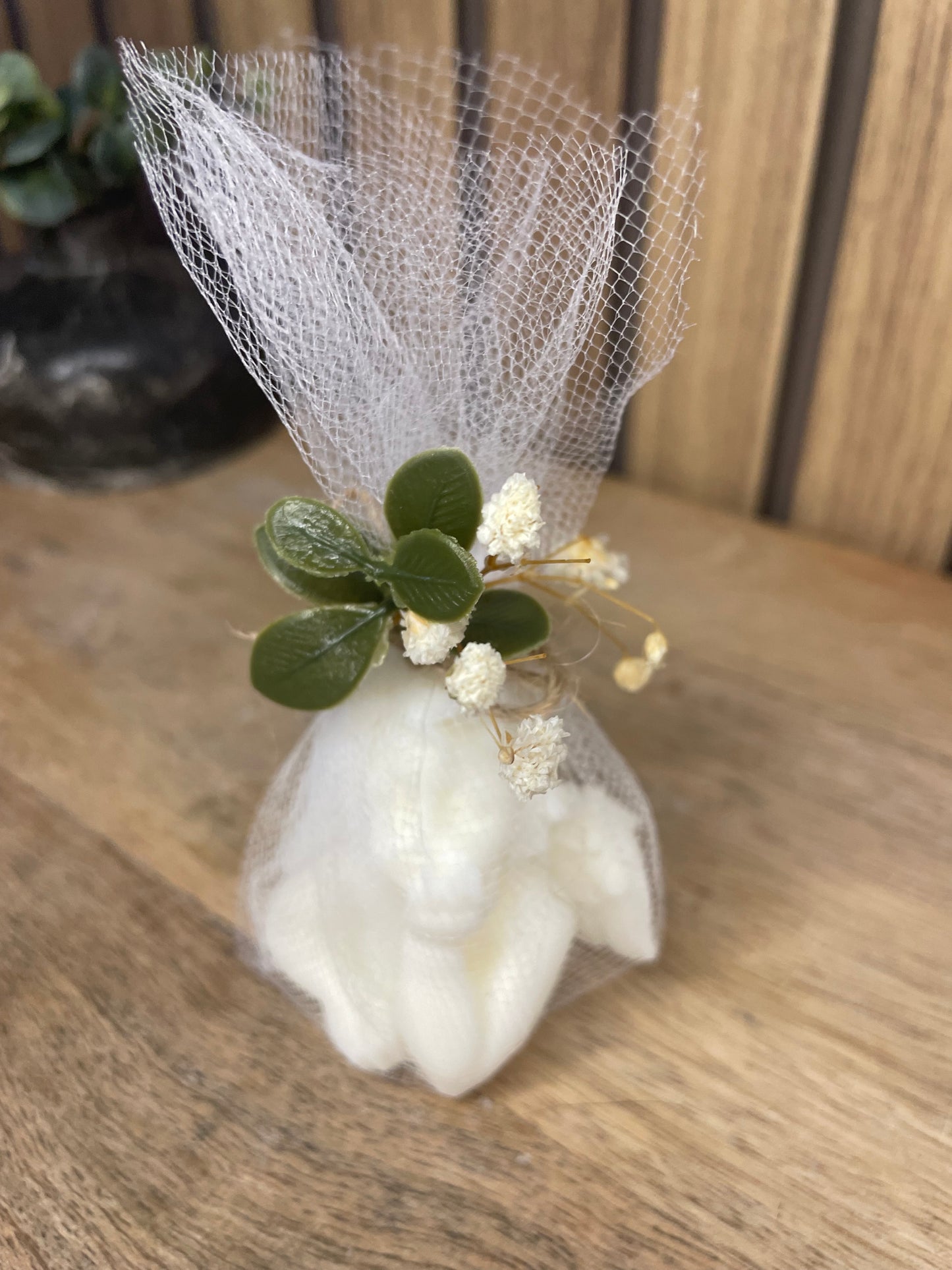 Bougie parfumée ange et fleurs séchées