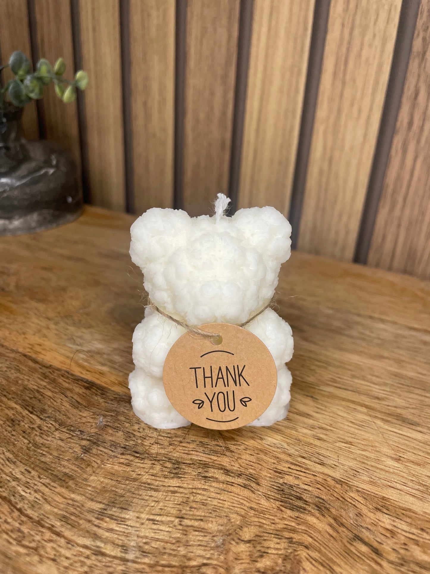 Décoration bougie parfumée ourson personnalisable. Cire végétal et fragrances de Grasse. Bougie artisanale. Cadeaux pour événements et cérémonies
