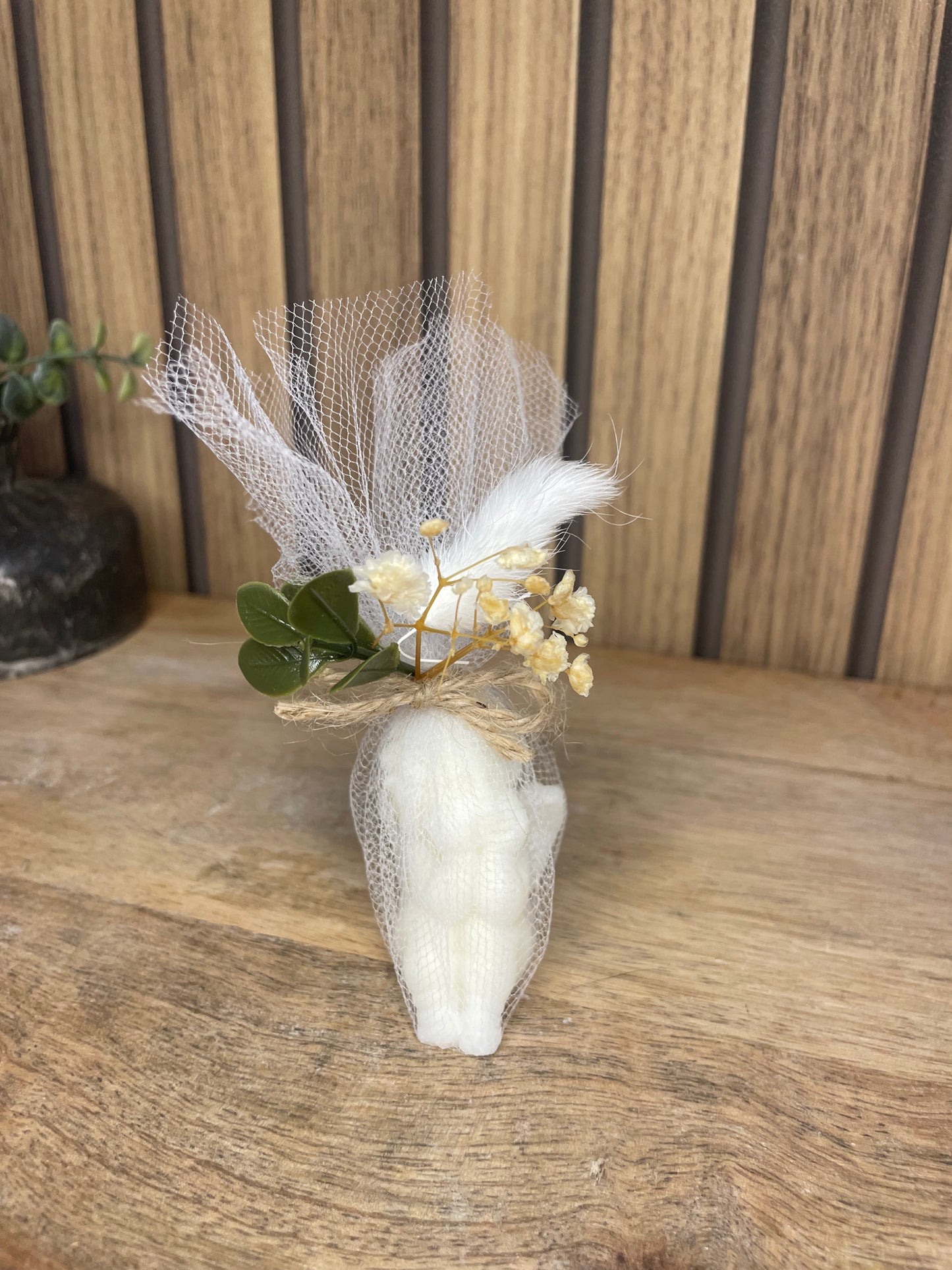 Décoration bougie parfumée ange et fleurs séchées personnalisable. Cire végétal et fragrances de Grasse. Bougie artisanale. Cadeaux pour événements et cérémonies