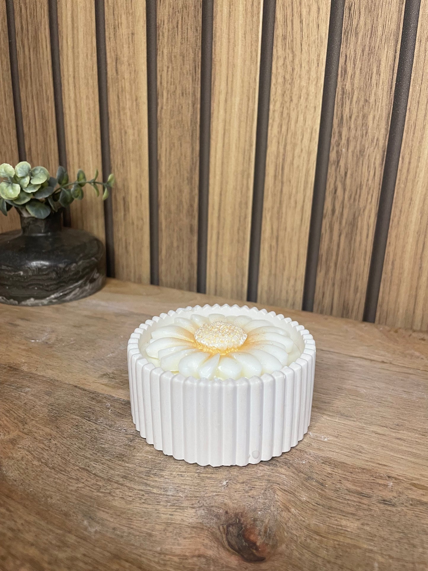 Décoration bougie parfumée fleur personnalisable
