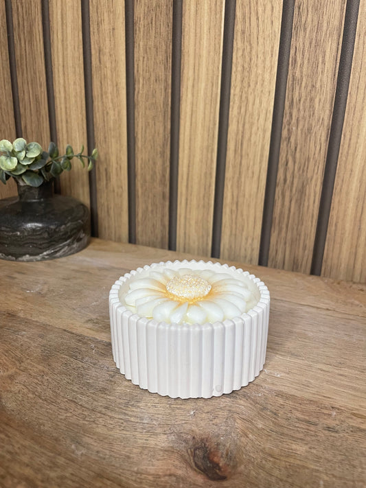 Décoration bougie parfumée fleur personnalisable