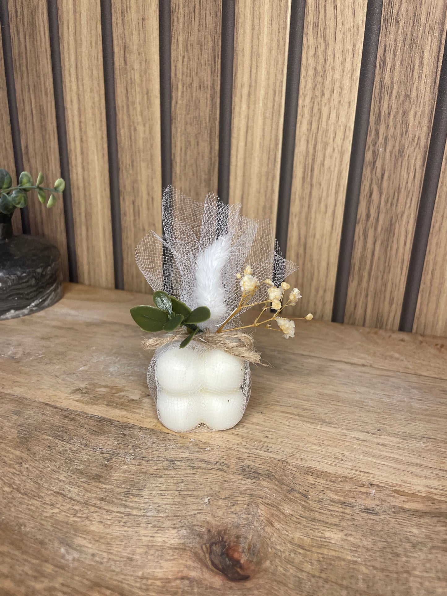 Bougie parfumée Bubble fleurs séchées personnalisable pour cadeaux événements et cérémonies