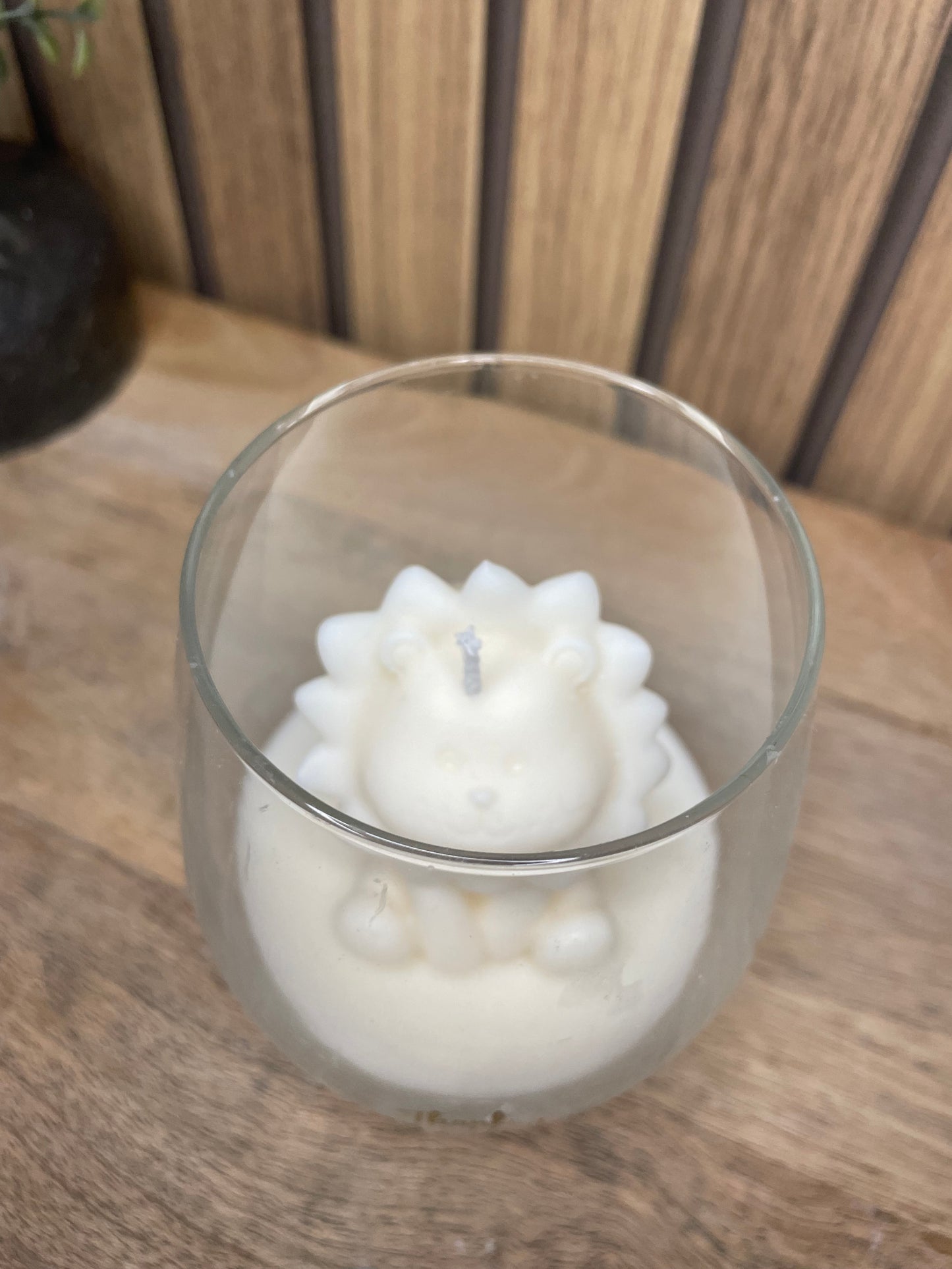 Décoration bougie parfumée en verre personnalisable lion pour évènements et cérémonies