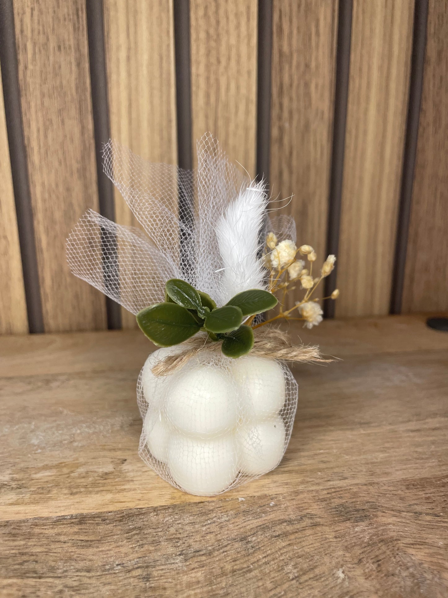 Bougie parfumée Bubble fleurs séchées personnalisable pour cadeaux événements et cérémonies