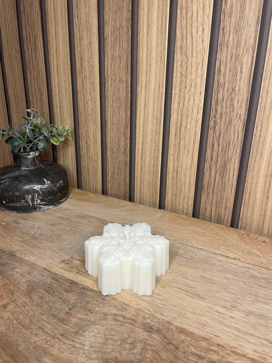 Bougie parfumée personnalisable flocon de neige