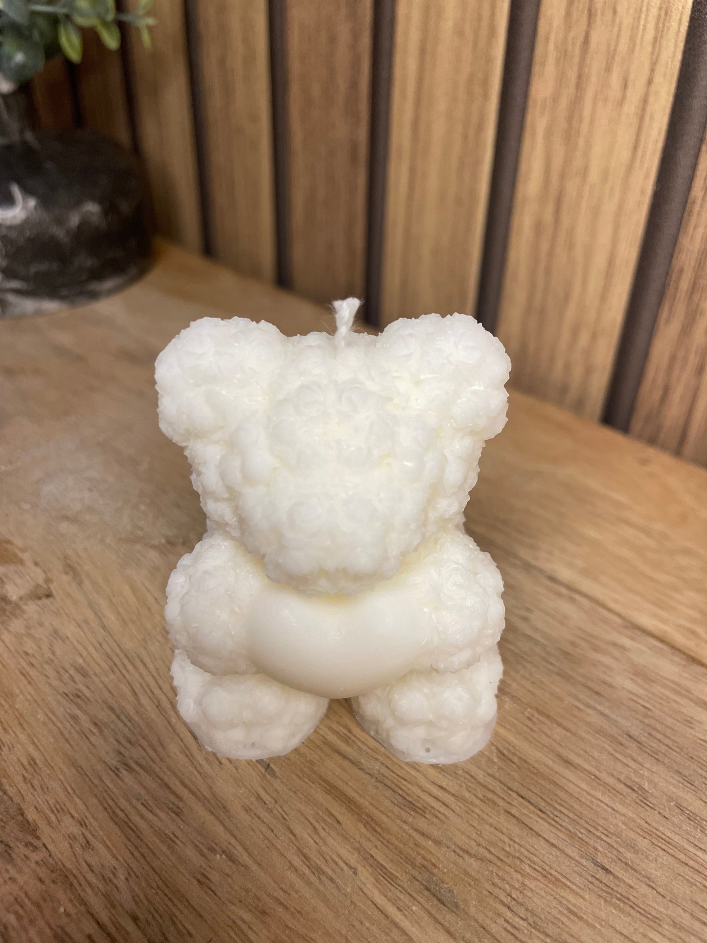 Décoration bougie parfumée ourson personnalisable. Cire végétal et fragrances de Grasse. Bougie artisanale. Cadeaux pour événements et cérémonies