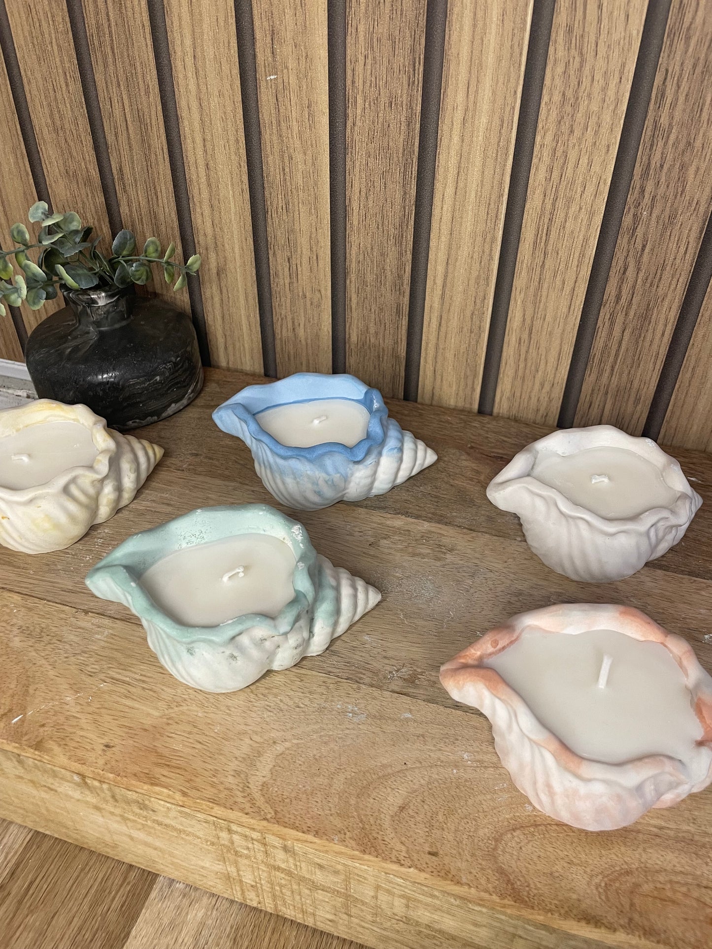 Bougie parfumée coquillage personnalisable 