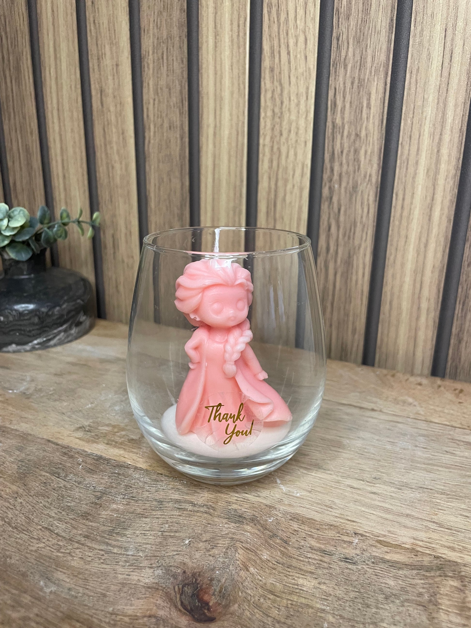 Décoration bougie parfumée en verre personnalisable reine des neiges pour cadeaux événements et cérémonies 