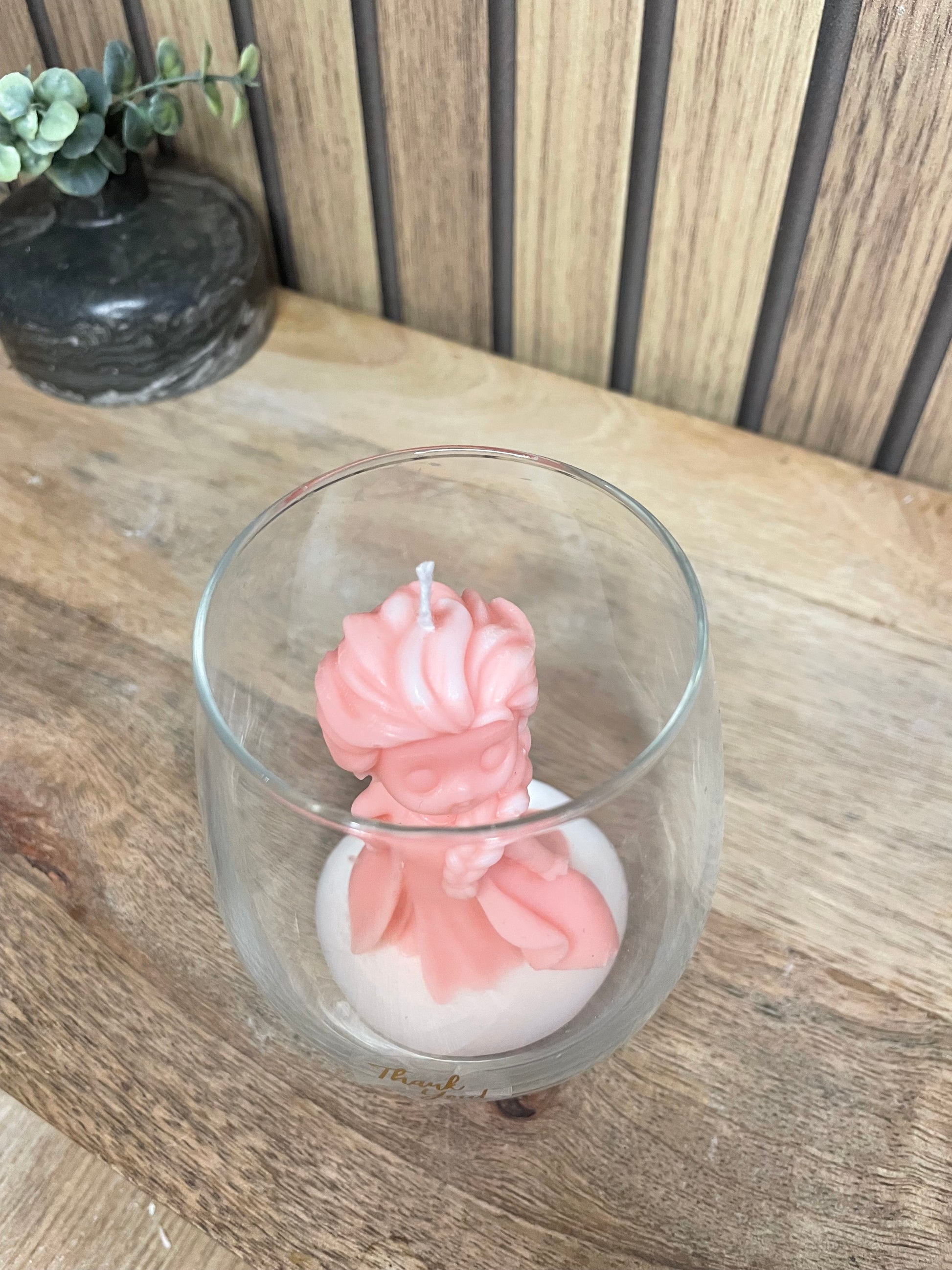 Décoration bougie parfumée en verre personnalisable reine des neiges pour cadeaux événements et cérémonies 