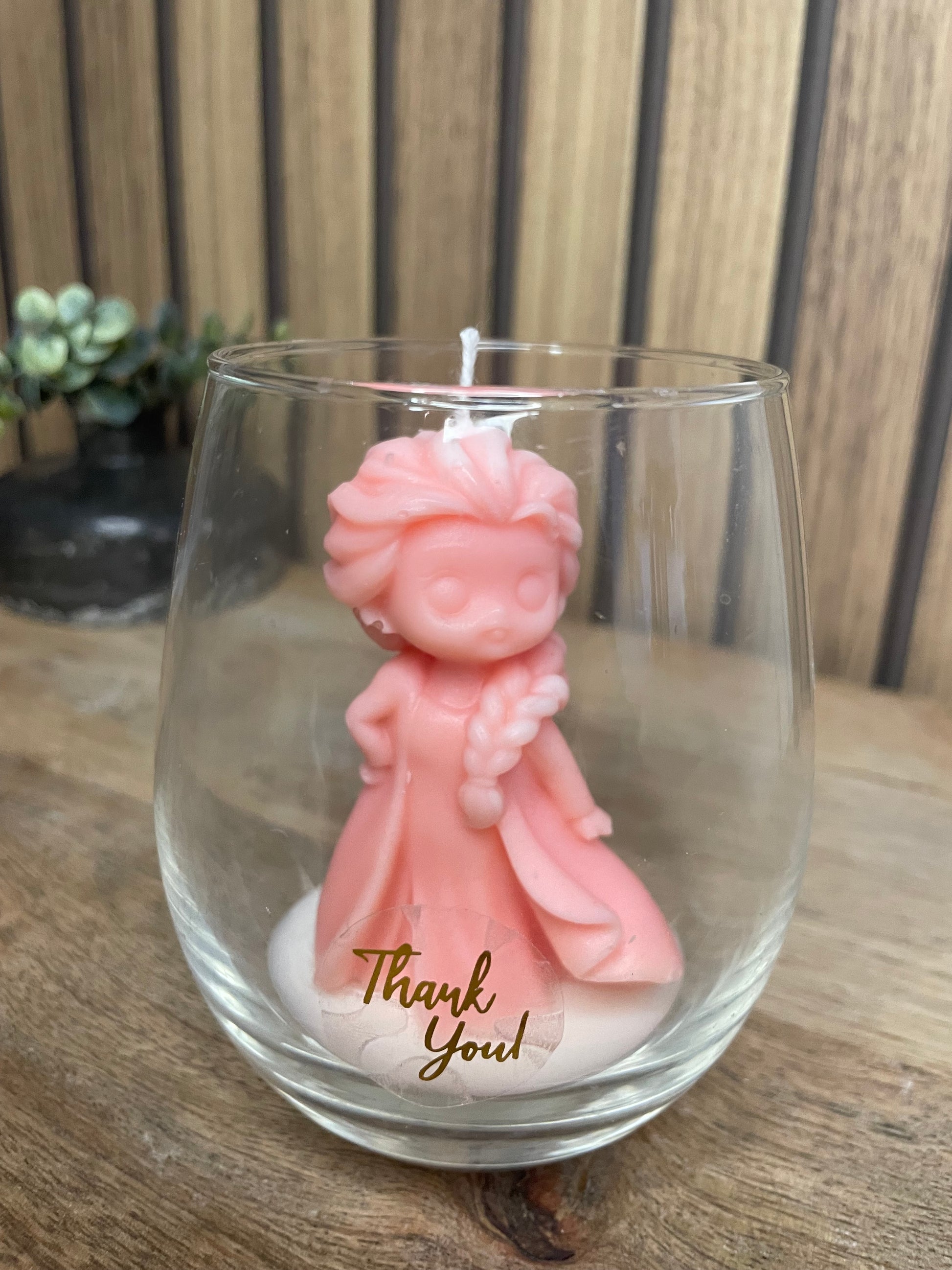 Décoration bougie parfumée en verre personnalisable reine des neiges pour cadeaux événements et cérémonies 