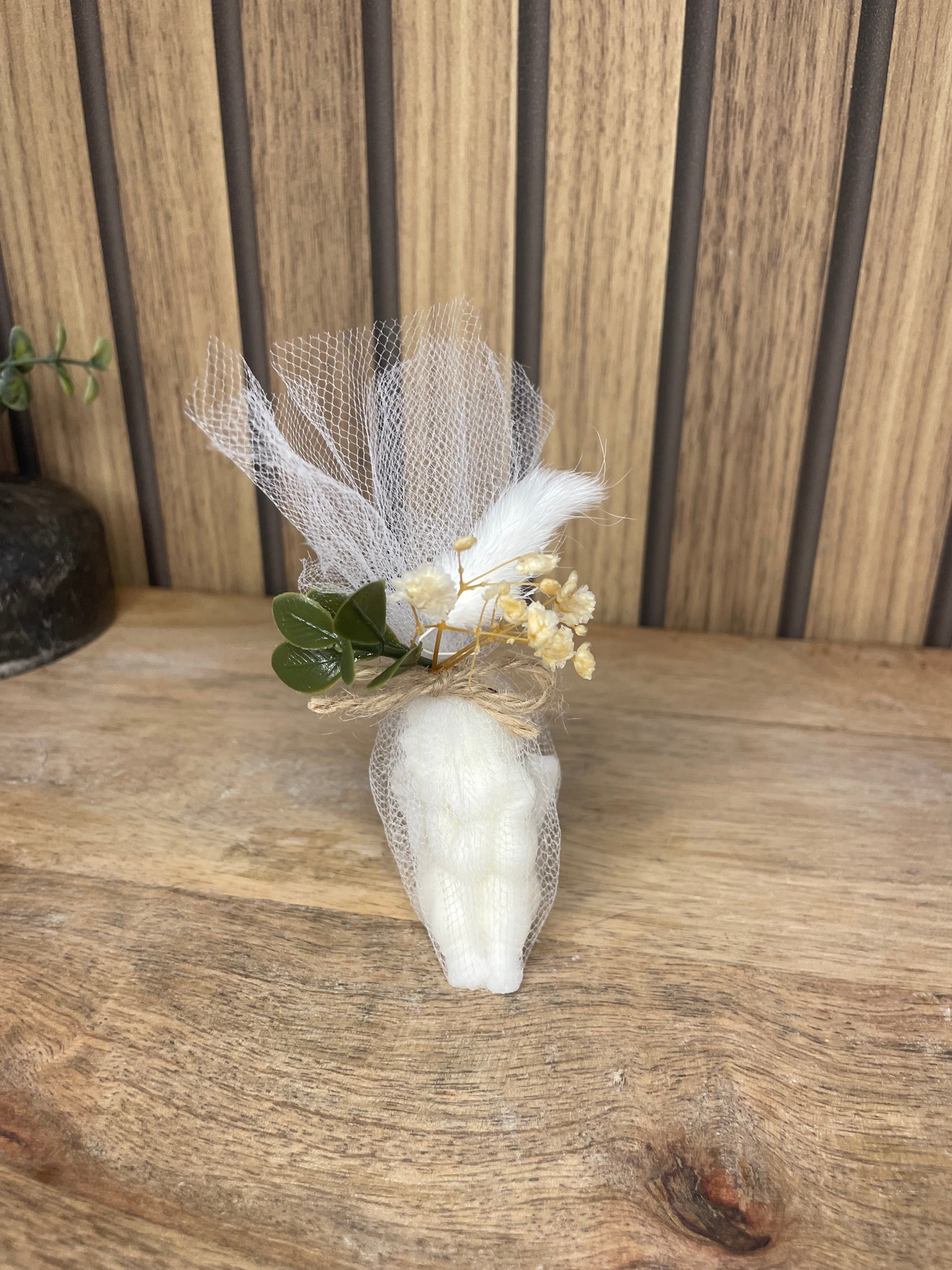 Décoration bougie parfumée ange et fleurs séchées personnalisable. Cire végétal et fragrances de Grasse. Bougie artisanale. Cadeaux pour événements et cérémonies 