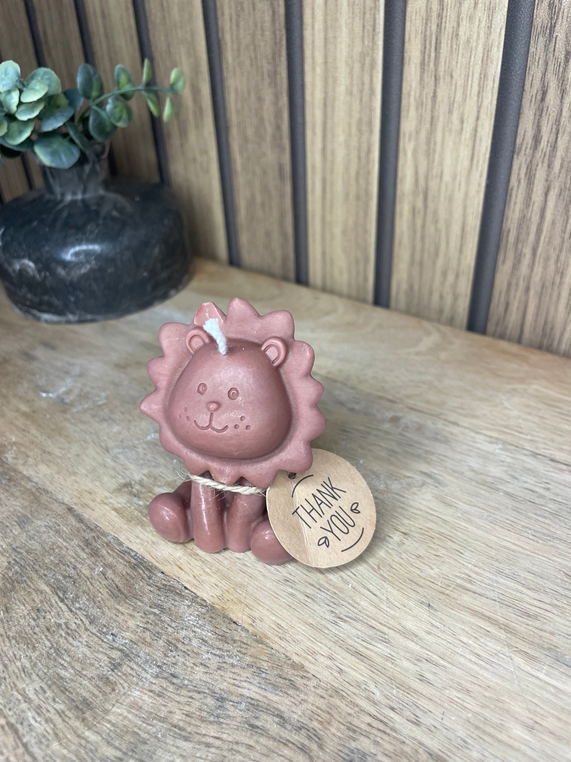 Bougie parfumée lion personnalisable pour cadeaux événements et cérémonies 