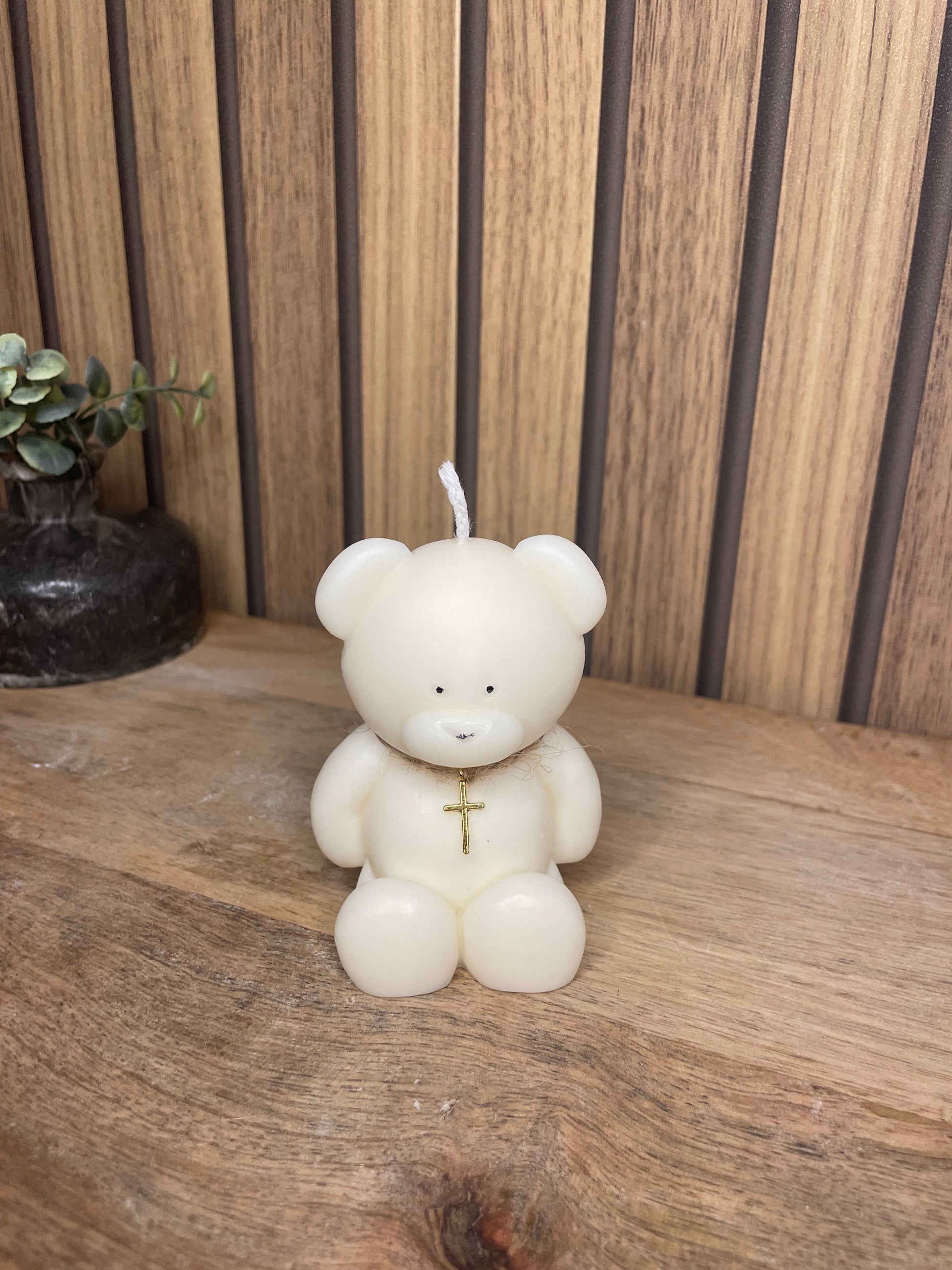 Décoration bougie parfumée nounours. Cire végétal et fragrances de Grasse. Bougie artisanale. Cadeaux pour événements et cérémonies 
