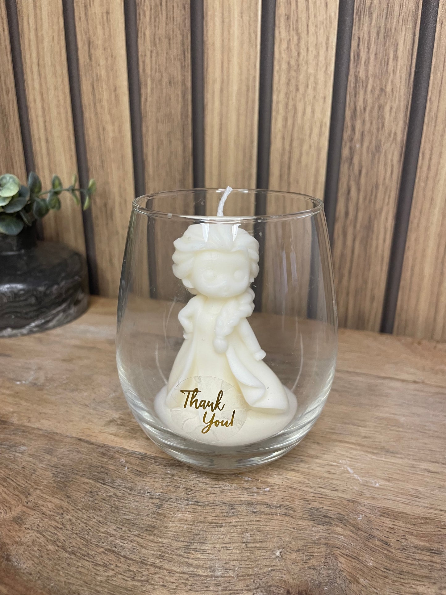Décoration bougie parfumée en verre personnalisable reine des neiges pour cadeaux événements et cérémonies 