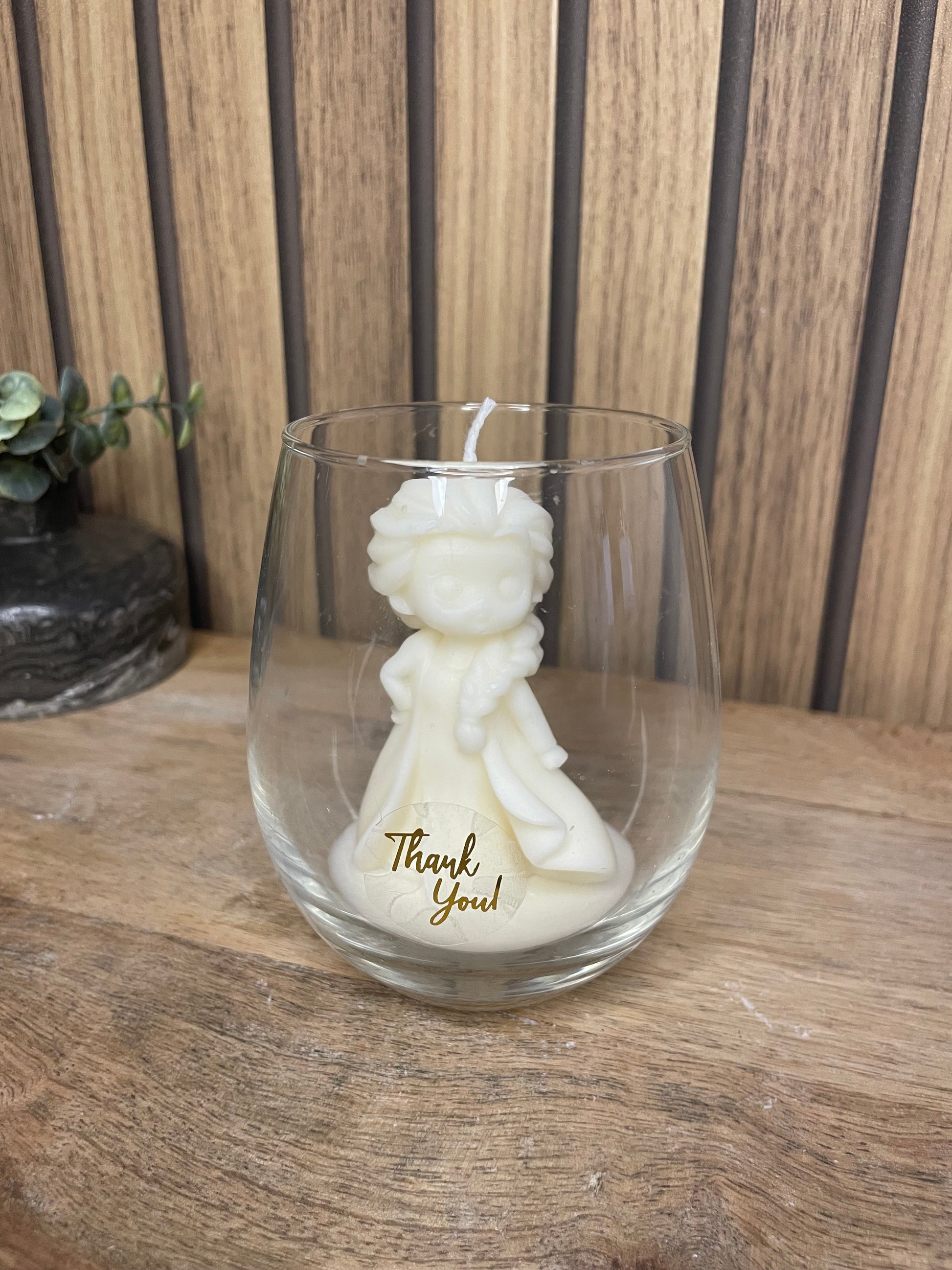 Décoration bougie parfumée en verre personnalisable reine des neiges pour cadeaux événements et cérémonies 