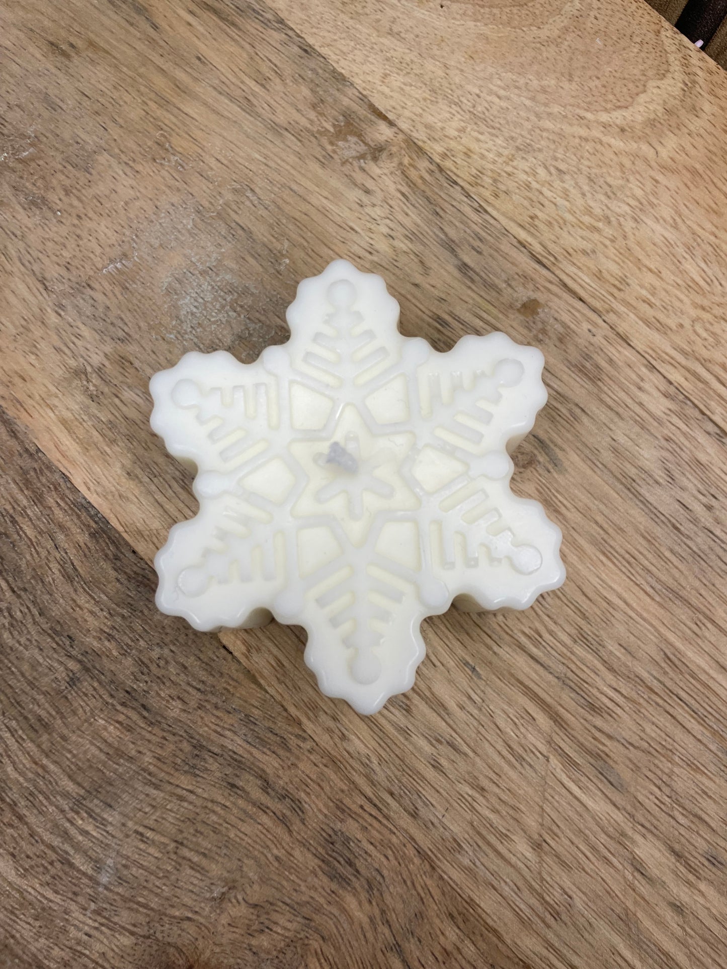 Bougie parfumée personnalisable flocon de neige 
